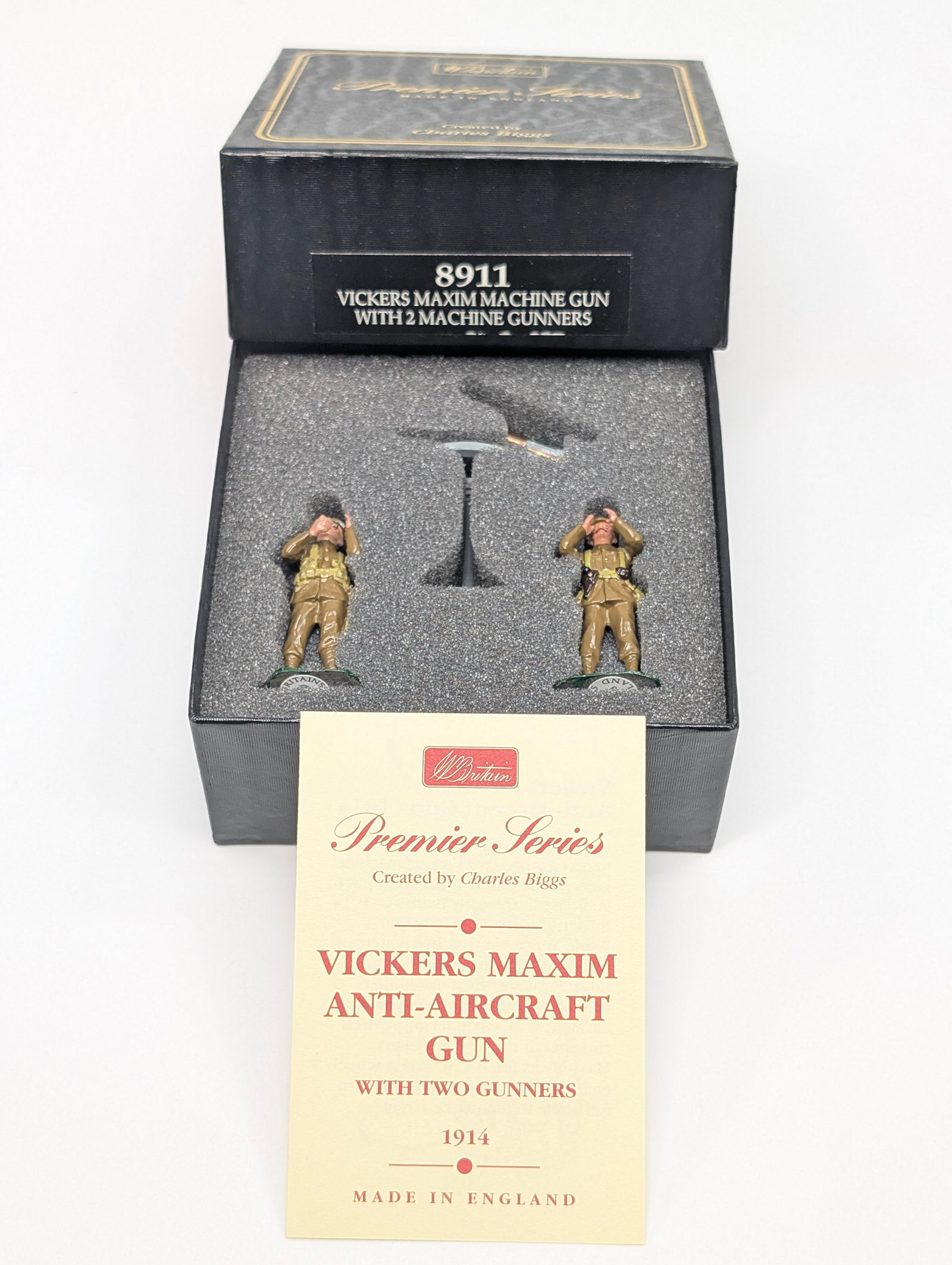 BRITAIN PREMIER SERIES 8911 VICKERS MAXIM MACHINE GUN & GUNNERS: REMAINS NEW IN BOX.