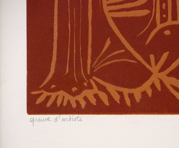 Picasso, Pablo, Signed Original Linocut / Linoleum Cut - 3