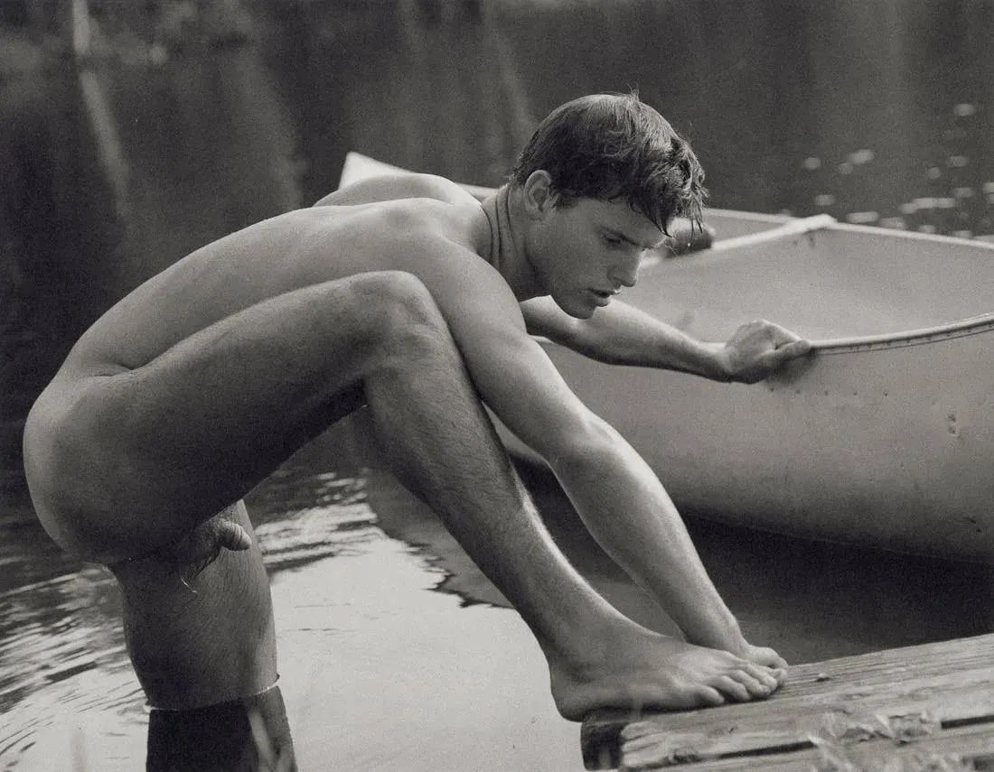 Bruce Weber (American, b. 1946) Rob on Canoe Carry, St. Regis River (1 of 1)