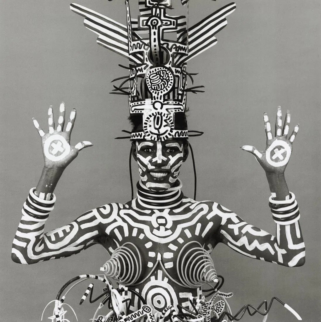 Robert Mapplethorpe - Grace Jones, By Keith Haring (1 of 1)