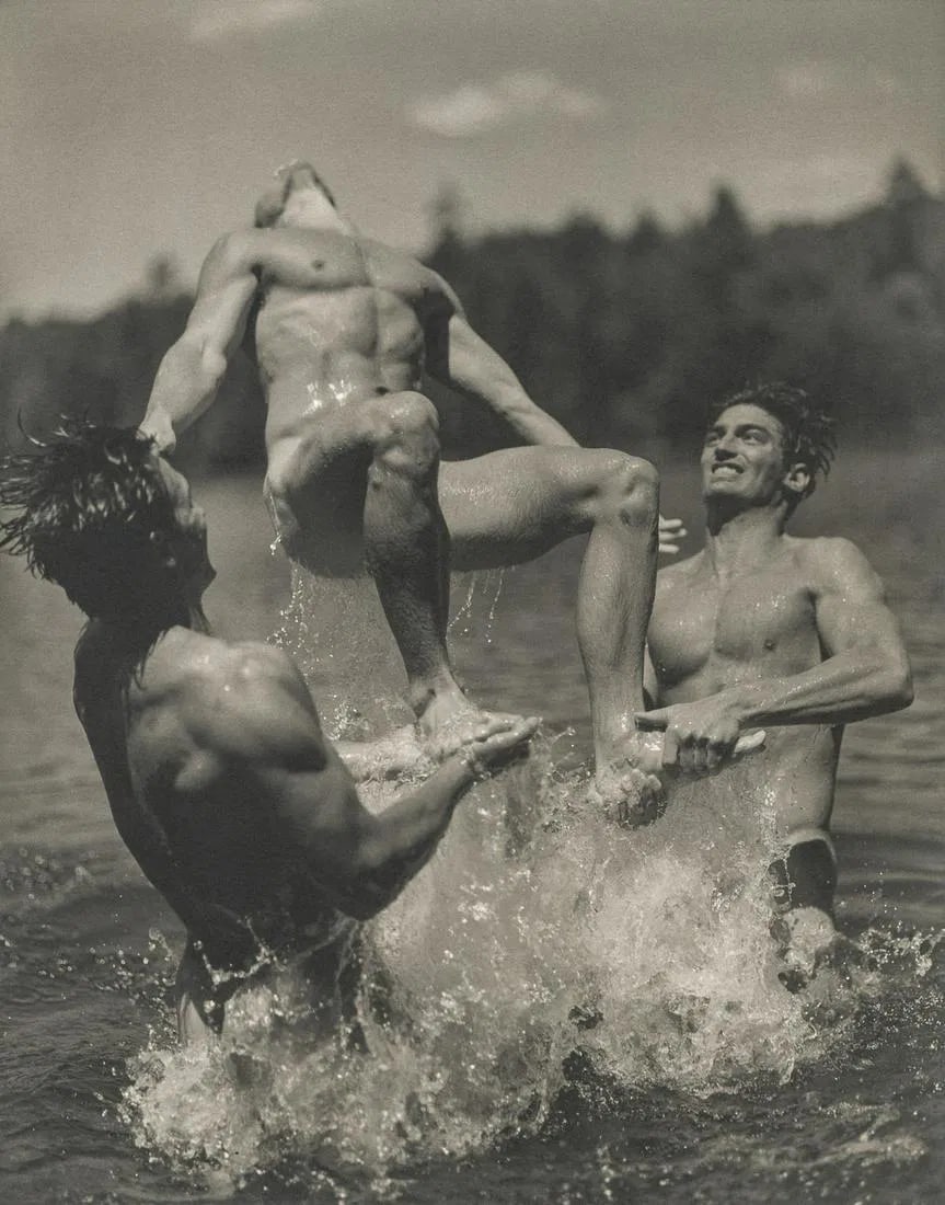 Bruce Weber (American, b. 1946) Ray, John and Eric, Bear Pond, 1990 (1 of 1)