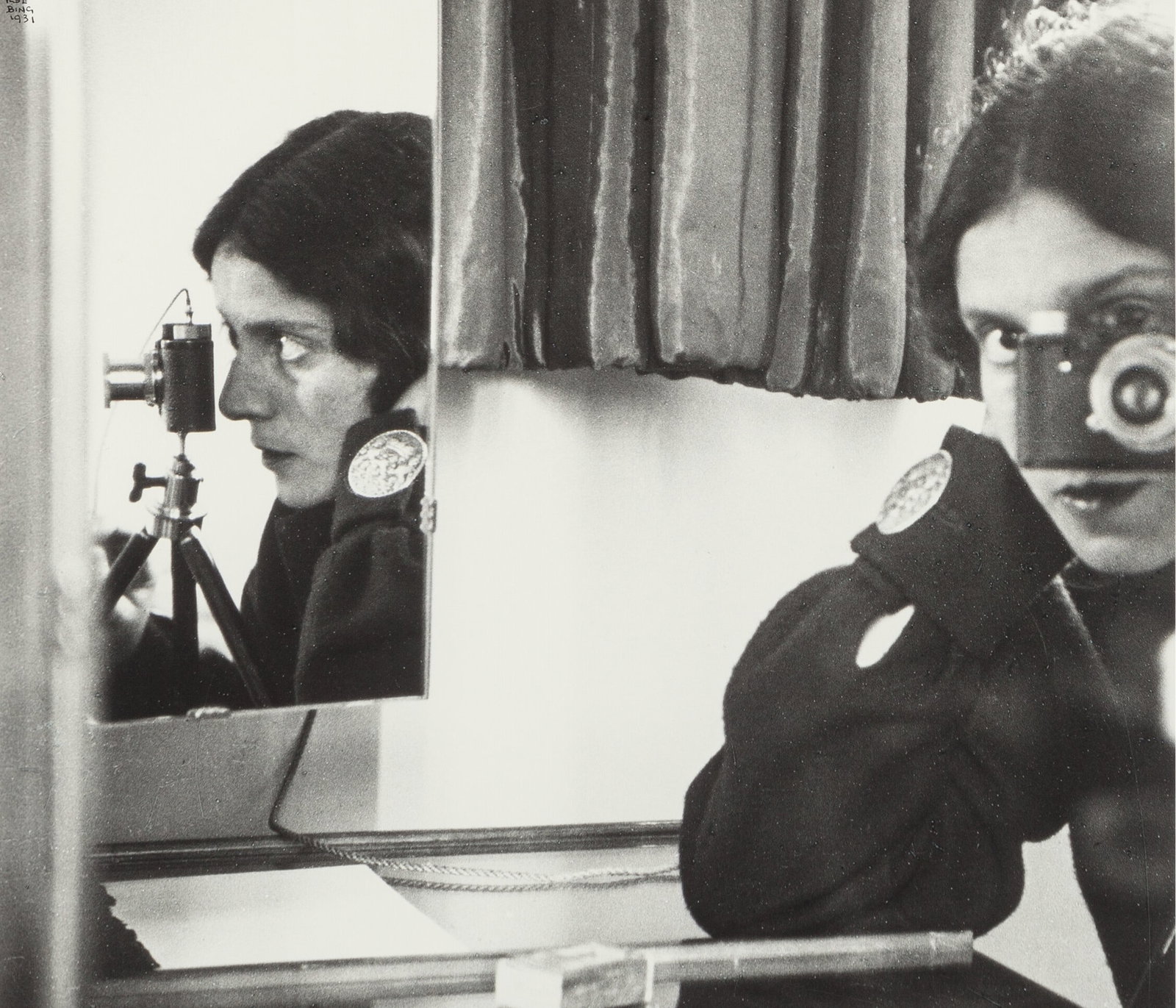 Ilse Bing (German, 1899-1998) Self Portrait with Mirrors: Ilse Bing (German, 1899-1998) Self Portrait with Mirrors. Photoprint. Measures: 10 1/2 x 12 inches