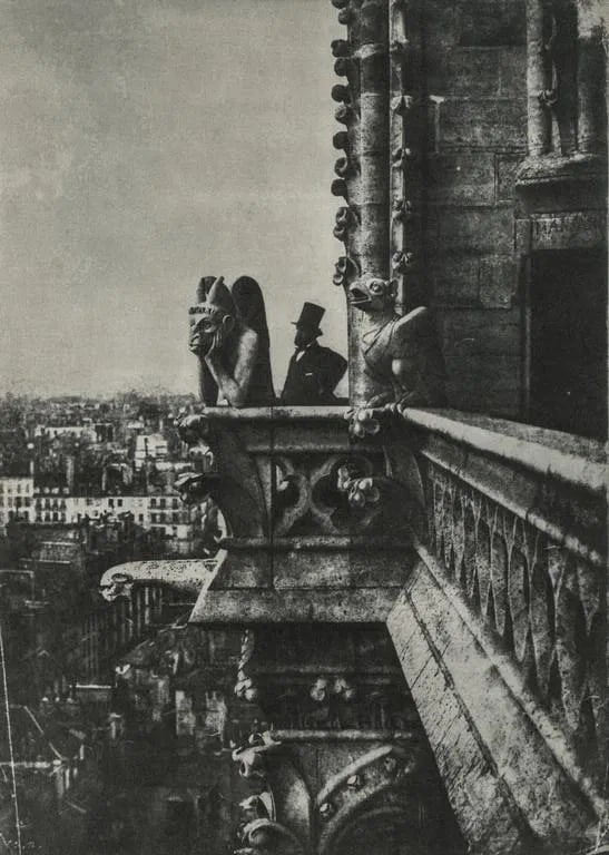 Charles Negre - Le Secq at Notre Dame Cathedral, 1851: Charles Negre - Le Secq at Notre Dame Cathedral, 1851. Gravure Print. Measures: 6 1/3 x 9 inches.