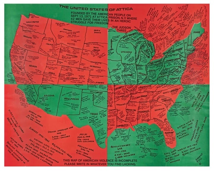 Faith Ringgold United States of Attica Offset lithograph (1 of 1)