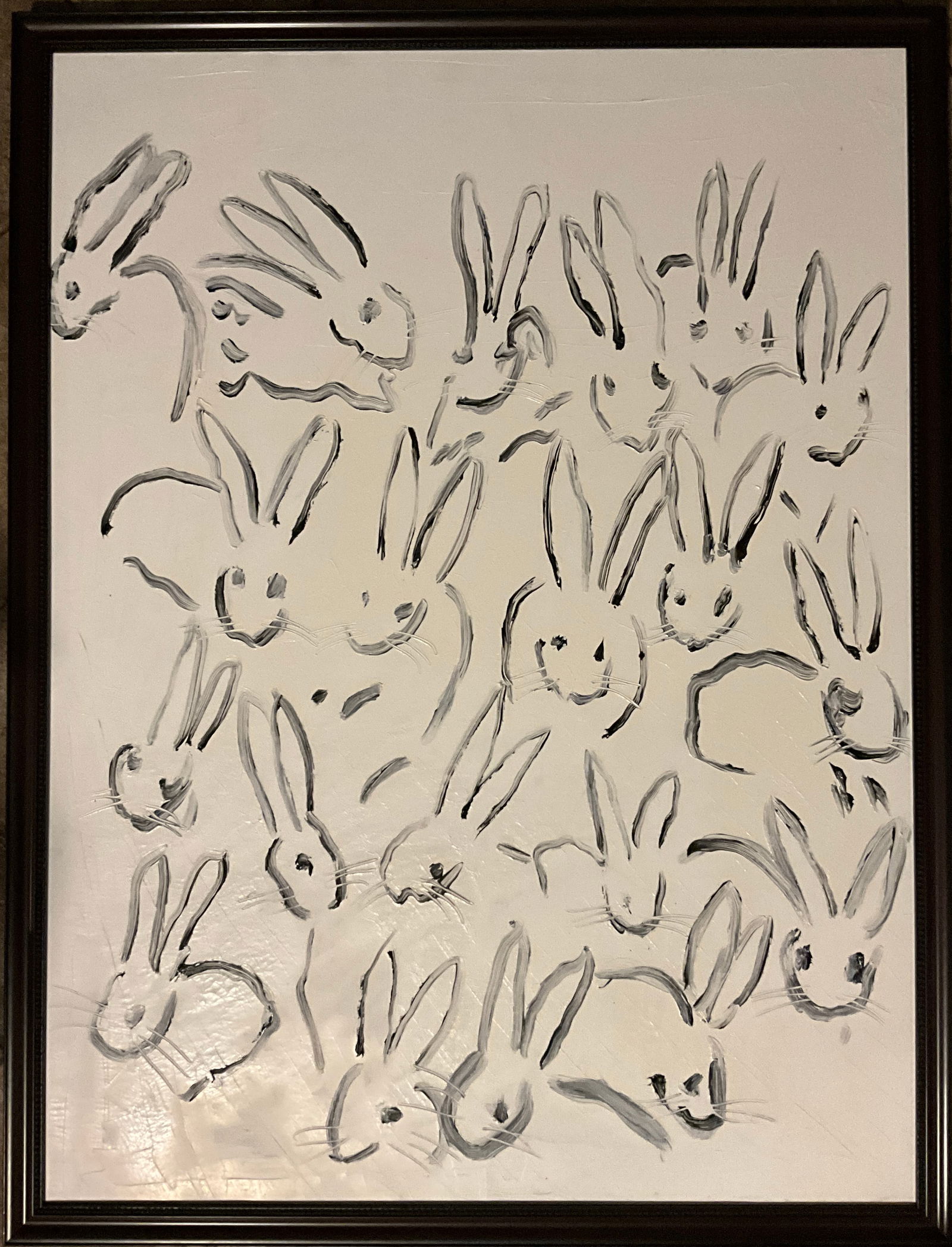 Hunt Slonem Bunnies / Rabbits Original Oil On Canvas, After. (1 of 10)