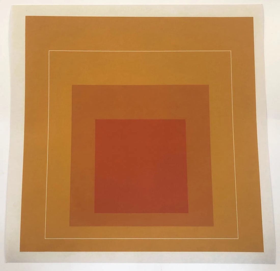 Josef Albers (White Lines Square) Large Colored Print (1 of 1)