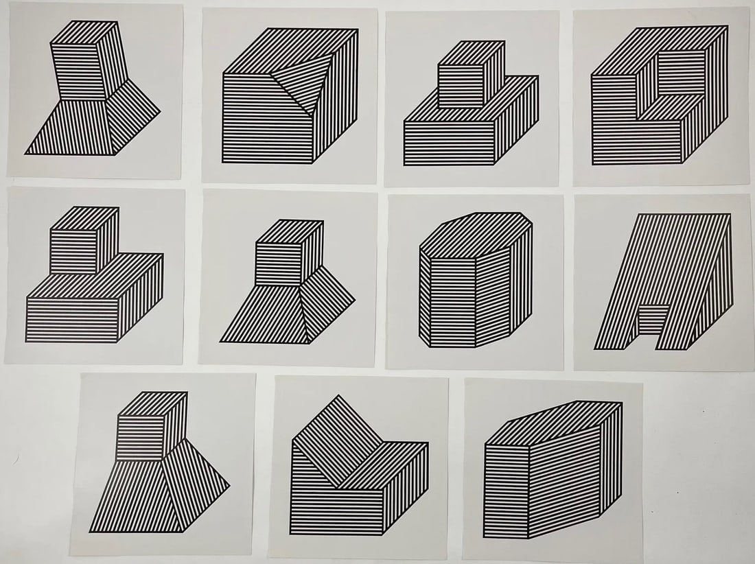 1982 Sol Lewitt Offset Lithographs Grouping of 11 prints (1 of 1)