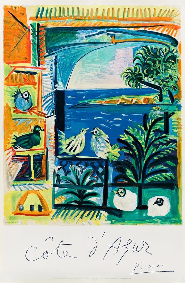 PABLO PICASSO (1881-1973). CÔTE D'AZUR. 1962. (1 of 1)