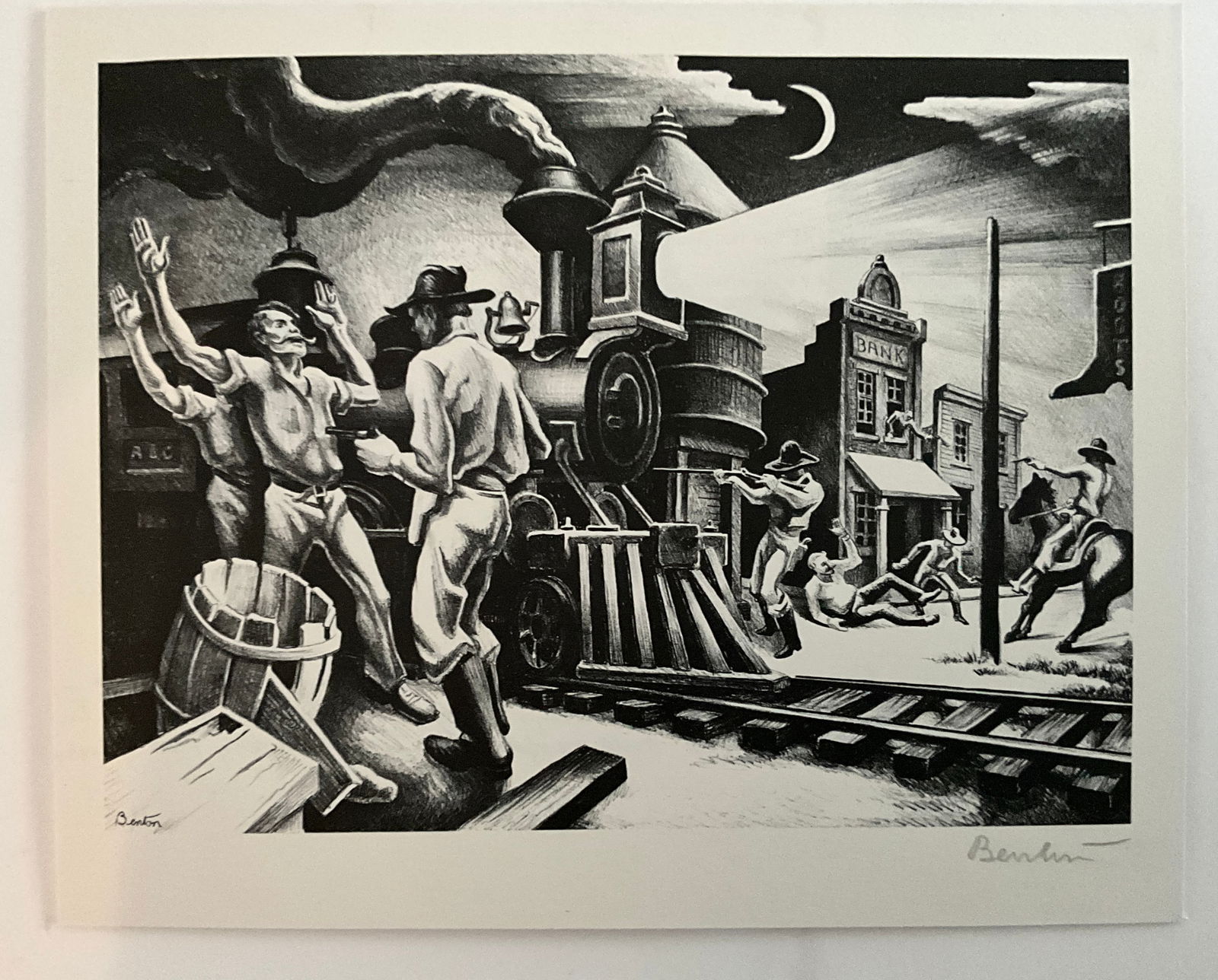 Thomas Hart Benton Jesse James pencil signed (1 of 1)
