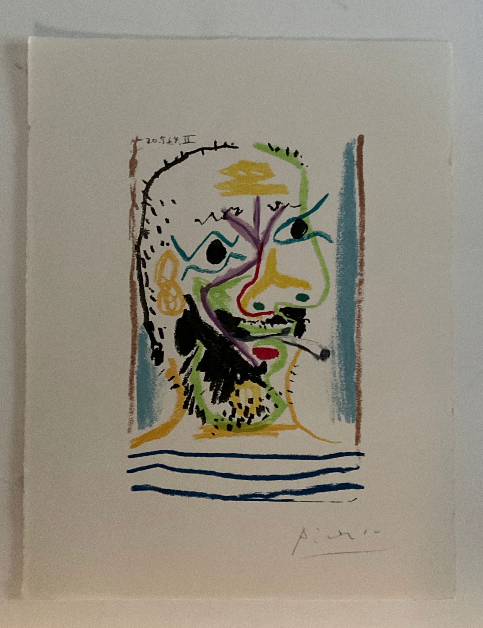 Pablo Picasso (1881-1973) (after) Portrait with cigarette lithograph (1 of 1)