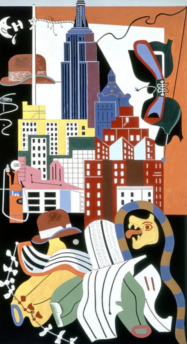 Stuart Davis - Mural: Stuart Davis - Mural. Offset Lithograph. Measures: 32 x 40 inches.