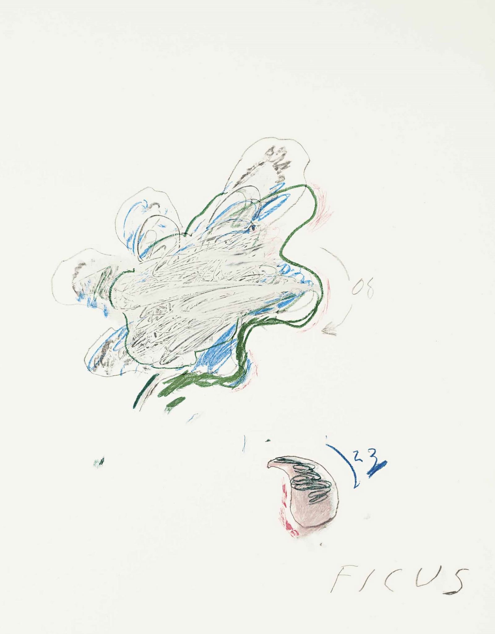 Cy Twombly - Some Trees of Italy: Cy Twombly - Some Trees of Italy. Print in colors. Measures: 30 x 22 inches.