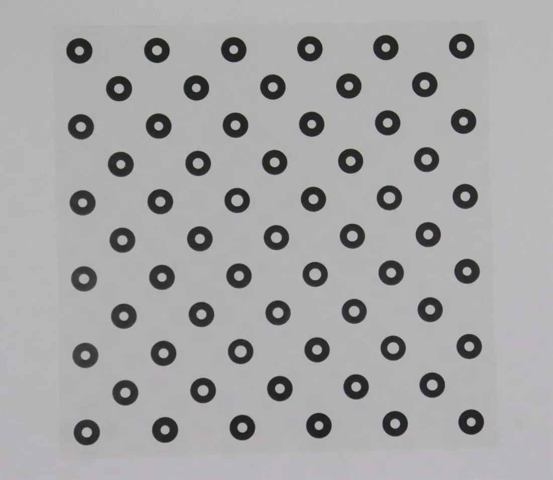 Bridget Riley (British, b. 1931): Bridget Riley Dilated Centres Offset Lithograph. Measures: 5 1/2 x 5 1/2 inches.
