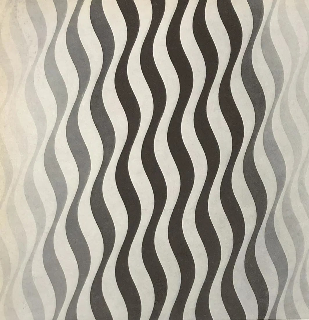 Bridget Riley (British, b. 1931): Bridget Riley Arrest 4 Offset Lithograph 1970s. Measures: 6 3/4 x 6 1/2 inches.
