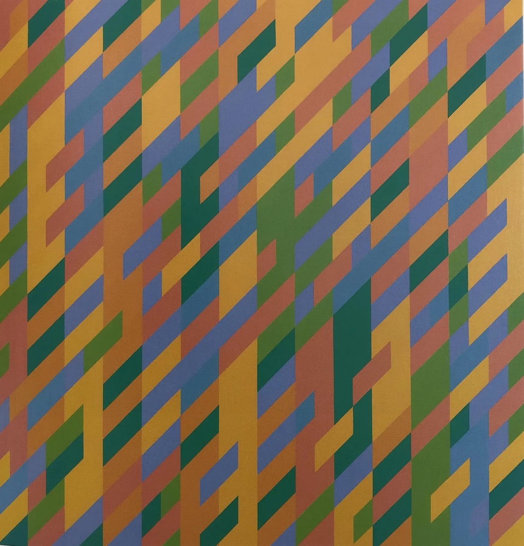 Bridget Riley (British, b. 1931): Bridget Riley Ease Offset Lithograph. Measures: 8 x 8 inches.