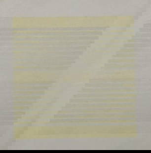 Agnes Martin (American, 1912-2004): Agnes Martin Lithograph on Vellum. Measures: 11 x 11 inches.