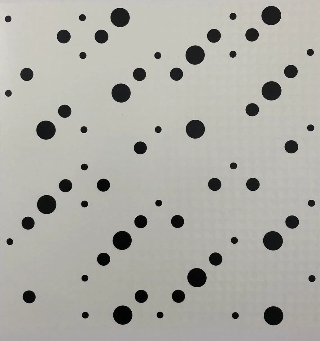 Bridget Riley (British, b. 1931): Bridget Riley White discs 2 Offset Lithograph. Measures: 8 1/2 x 8 inches.