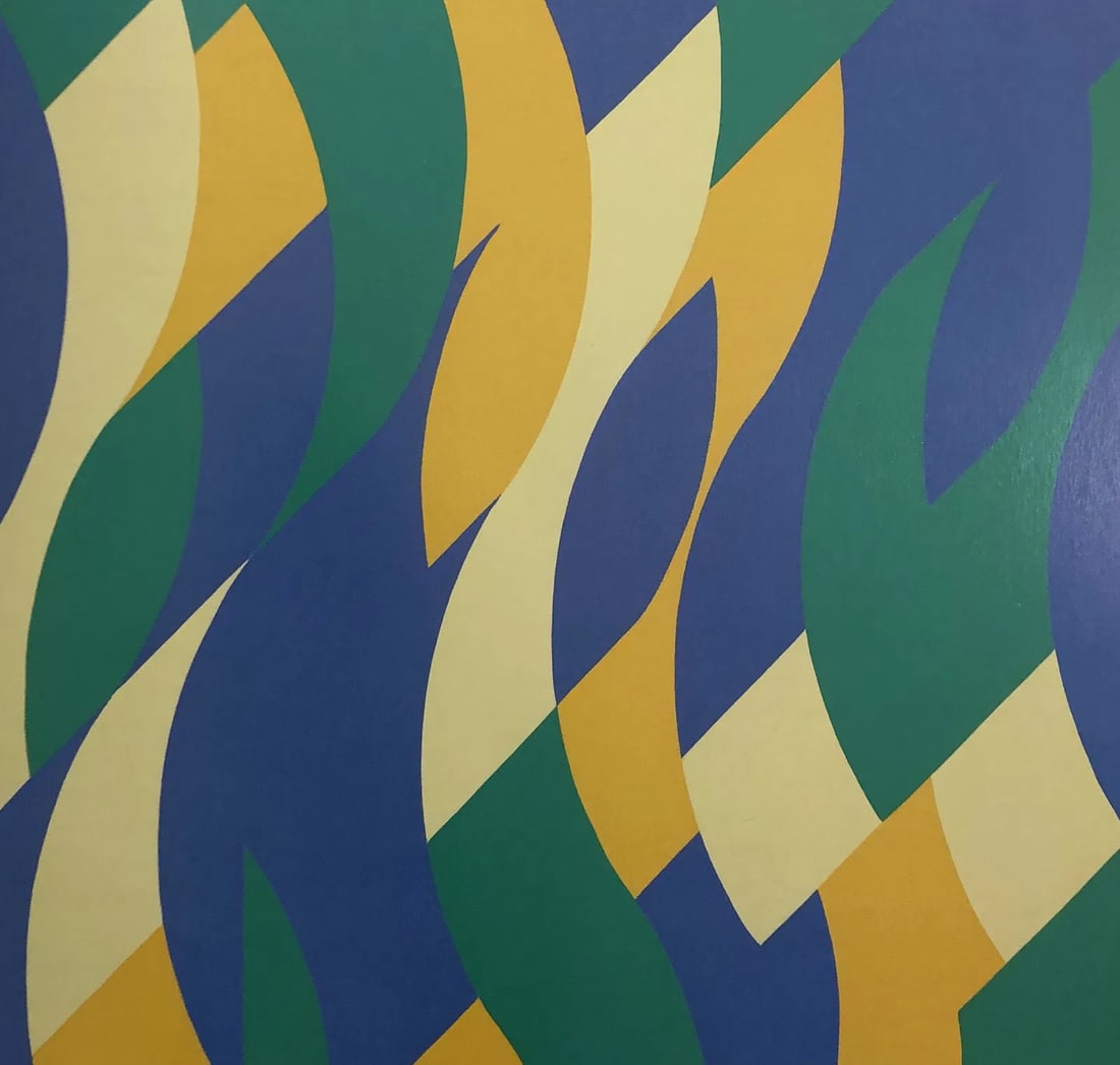 Bridget Riley (British, b. 1931): Bridget Riley Reve 1990 Offset Lithograph. Measures: 7 1/2 x 8 inches.