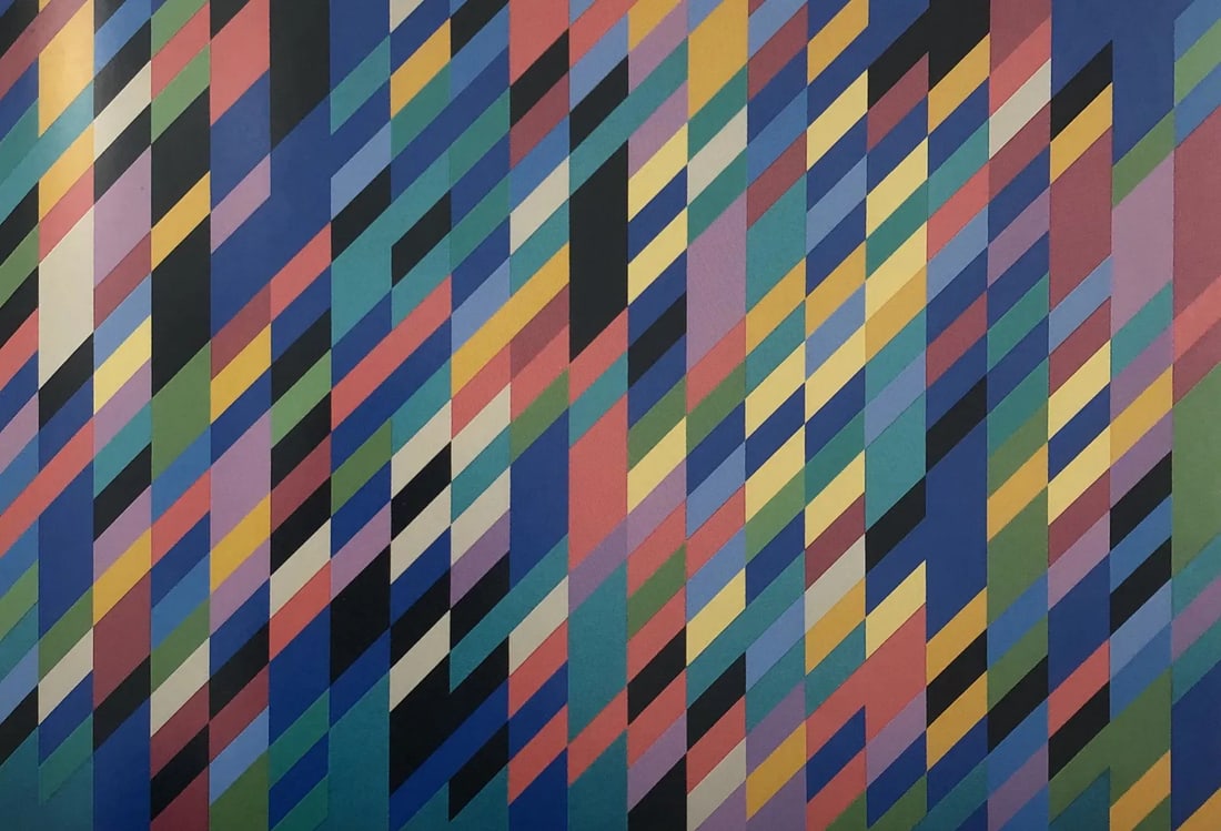 Bridget Riley (British, b. 1931): Bridget Riley Rio Offset Lithograph. Measures: 6 1/4 x 9 inches.