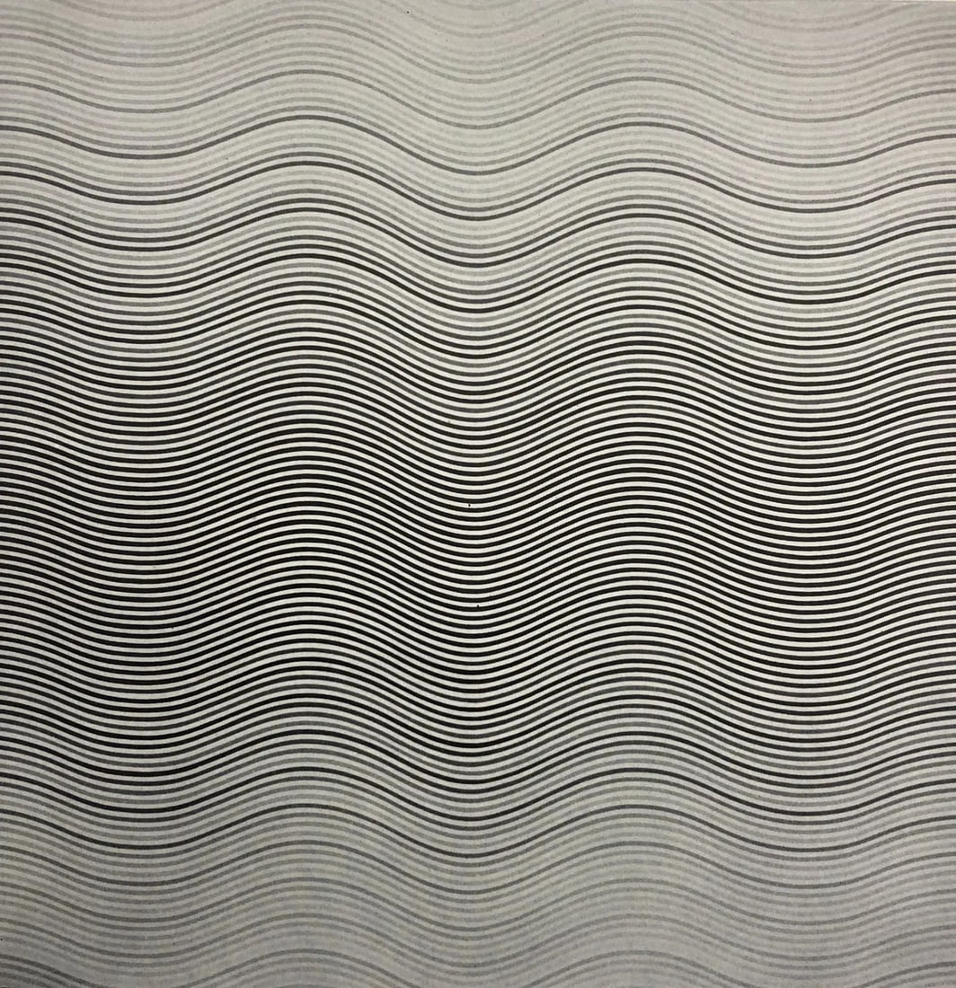 Bridget Riley (British, b. 1931): Bridget Riley Untitled Offset Lithograph. Measures: 7 1/4 x 7 1/4 inches.
