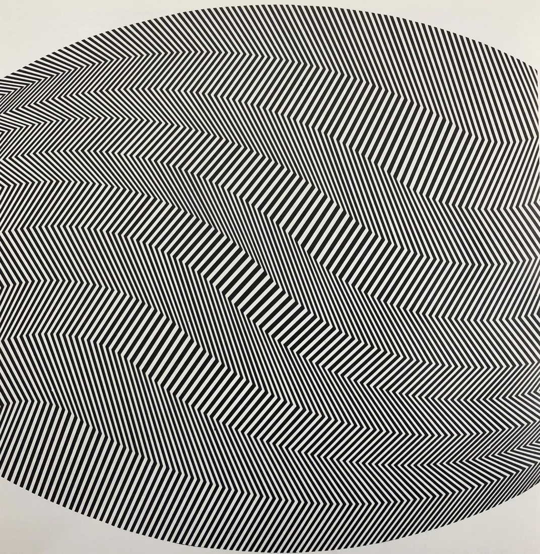 Bridget Riley (British, b. 1931): Bridget Riley Shuttle 1 Offset Lithograph. Measures: 7 1/2 x 7 1/4 inches.