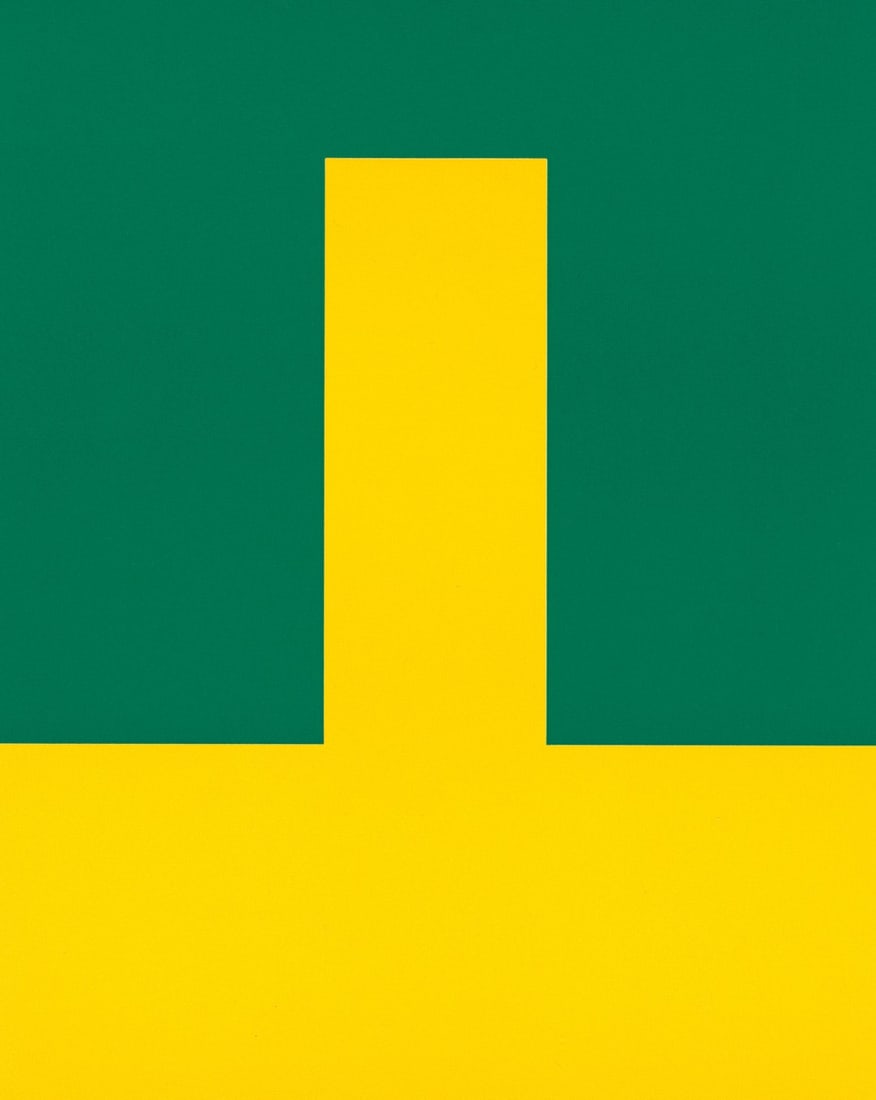 Carmen Herrera - Verde y Amarillo: Carmen Herrera - Verde y Amarillo. Print in colors. Measures: 21 x 17 1/2 inches.