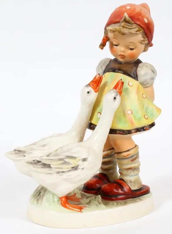 HUMMEL BISQUE FIGURE GOOSE GIRL (1 of 2)