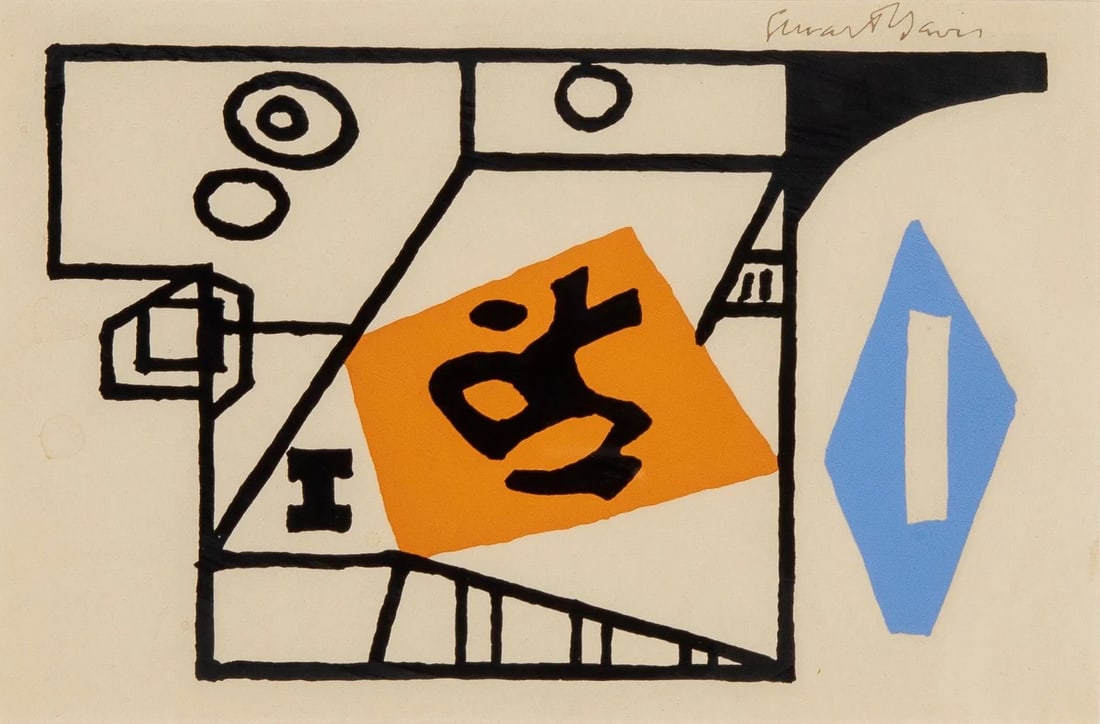 After Stuart Davis IVY LEAGUE Color screenprint: After Stuart Davis (1892-1964) IVY LEAGUE (COLE 26; MYERS P. 79) Color screenprint, 1953, with the stencil signature, from the edition of unknown size,measures 6 x 9 inches