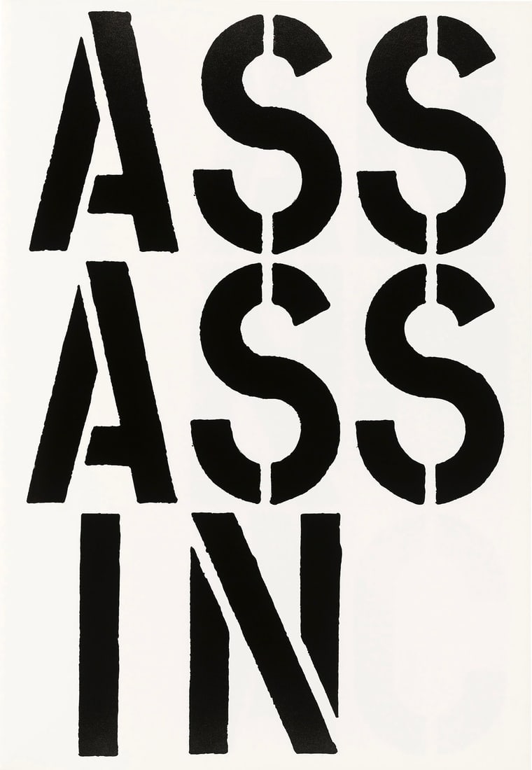 Christopher Wool - ASS ASS IN , 1989 - Offset Lithograph (1 of 1)