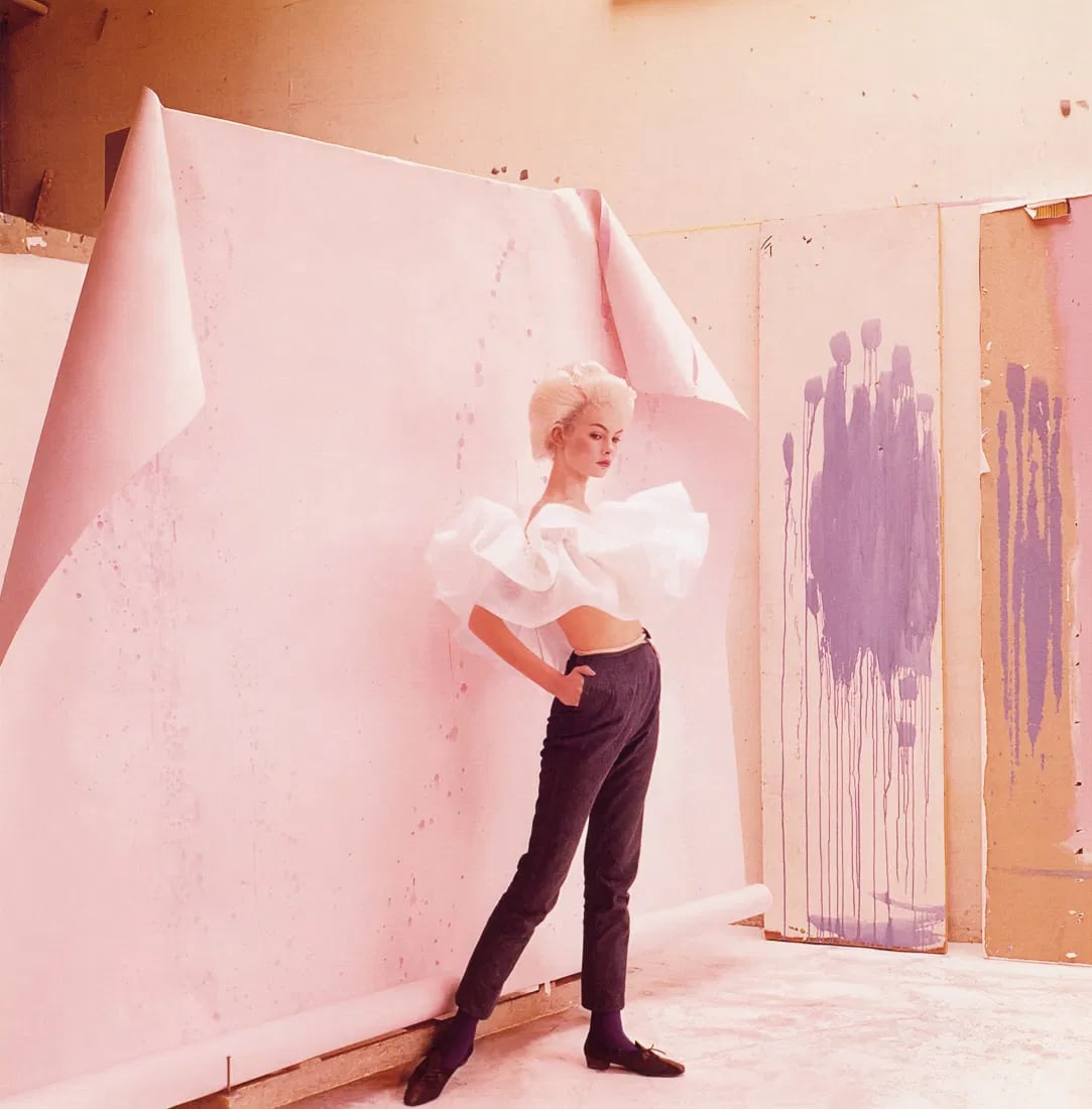 Cecil Beaton - Jean Shrimpton in the Style of Cheret: Cecil Beaton - Jean Shrimpton in the Style of Cheret. Photolitho. Measures: