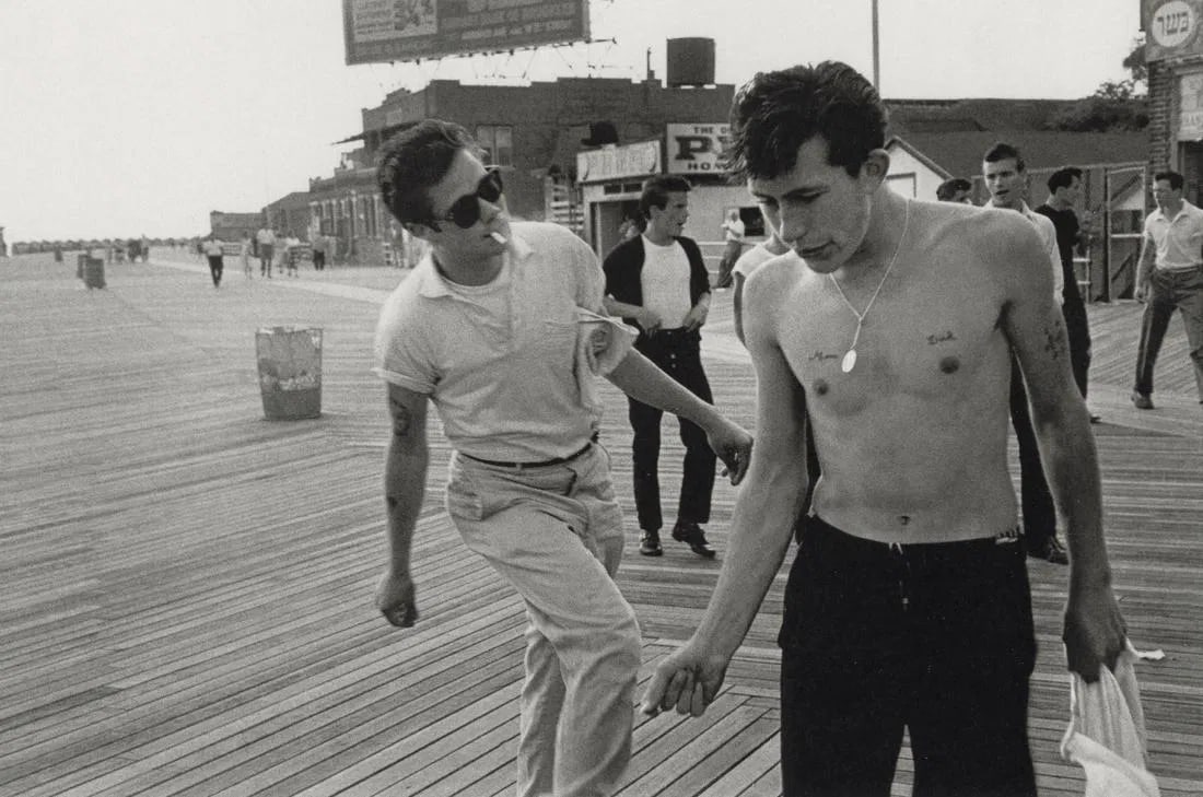 Bruce Davidson - Junior Bengie, Lefty, Coney Island: Bruce Davidson - Junior Bengie, Lefty, Coney Island. Photolitho. Measures: 8 1/2 x 5 3/4 inches.