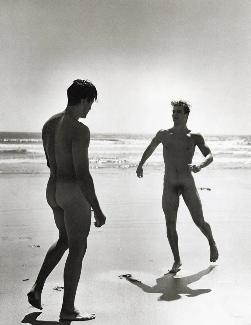 Bruce Weber - Lee and Antonio, Point Conception, 1987: Bruce Weber - Lee and Antonio, Point Conception, 1987. Gravure Print. Measures: 8 1/2 x 11 inches.