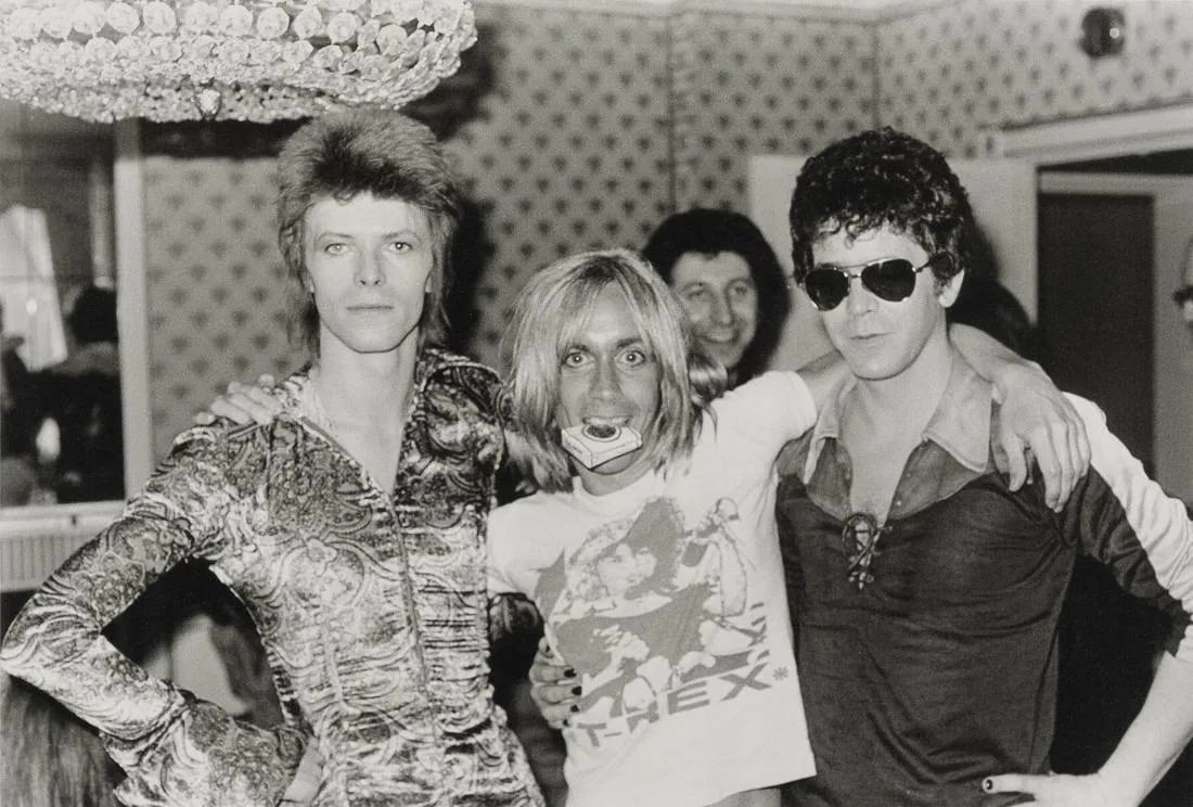 Mick Rock - David Bowie, Iggy Pop, Lou Reed, 1972 (1 of 1)