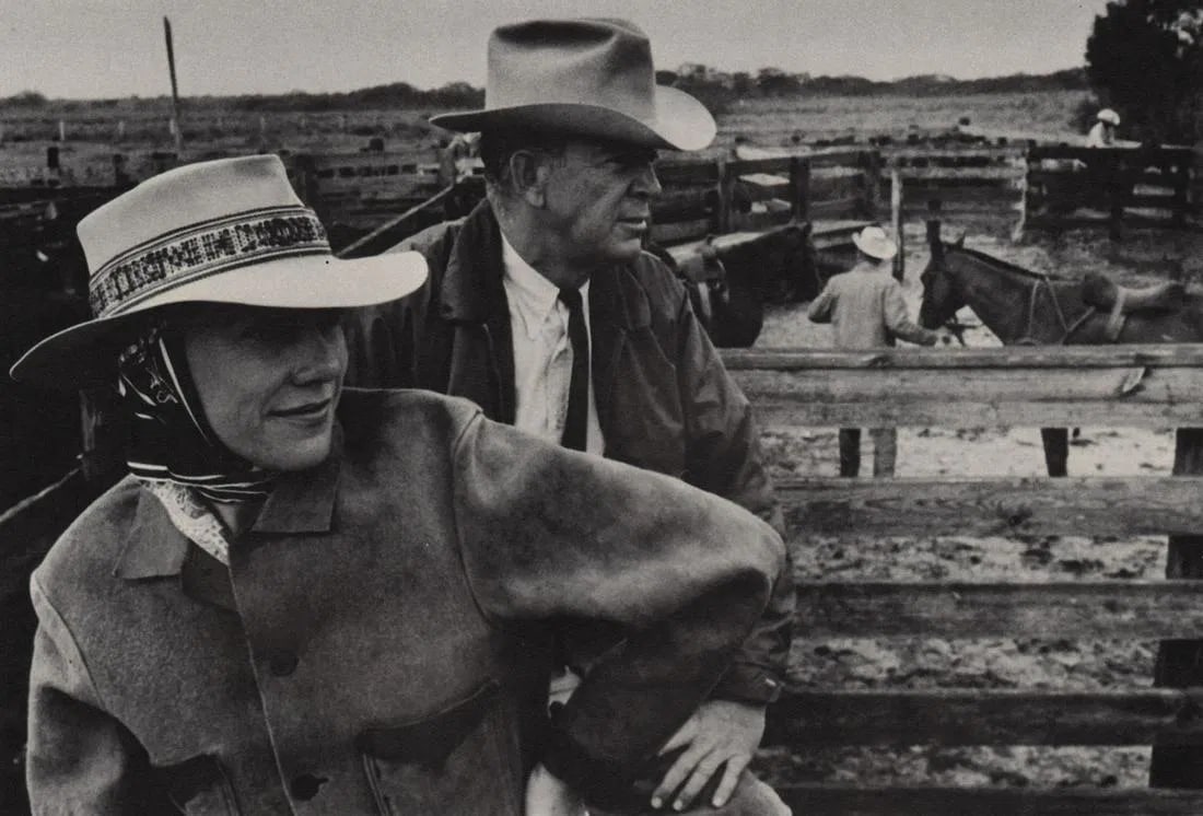 Toni Frissell - Anne & Tobin Armstrong, King Ranch: Toni Frissell - Anne & Tobin Armstrong, King Ranch. Photolitho. Measures: 7 x 5 inches.