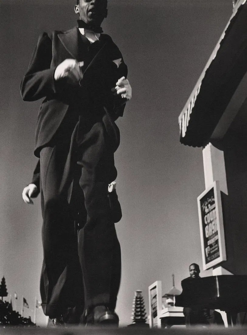 John Gutmann - The High Hatters with Count Basie, SF: John Gutmann - The High Hatters with Count Basie, SF. Photolitho. Measures: 9 x 7 inches.