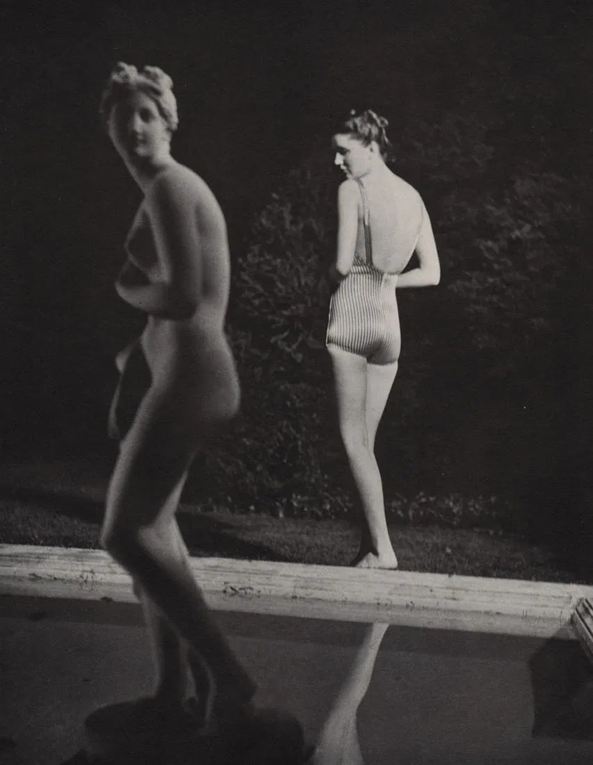 Louise Dahl-Wolfe - Night Bathing, 1939: Louise Dahl-Wolfe - Night Bathing, 1939. Photolitho. Measures: 9 x 7 inches.