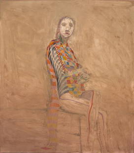 Nathan Oliveira (American, 1928-2010) Ryan Site Shaman: Nathan Oliveira (American, 1928-2010) Ryan Site Shaman. Print in colors on wove paper. Measures: 26 x 22 inches. Unsigned