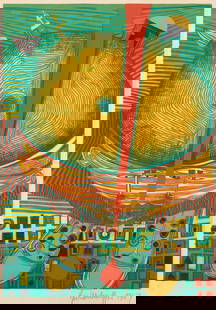 Friedensreich Hundertwasser - The Boy with the Green Hair: Friedensreich Hundertwasser - The Boy with the Green Hair. Print in colors on wove paper. Measures: 23 1/2 x 15 1/2 inches. Signed, numbered, and dated in the plate.