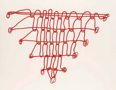 Louise Bourgeois (French, 1911-2010) Crochet Series: Louise Bourgeois (French, 1911-2010) Crochet Series. Print in colors on wove paper. Measures: 27 1/2 x 32 3/4 inches. Unsigned