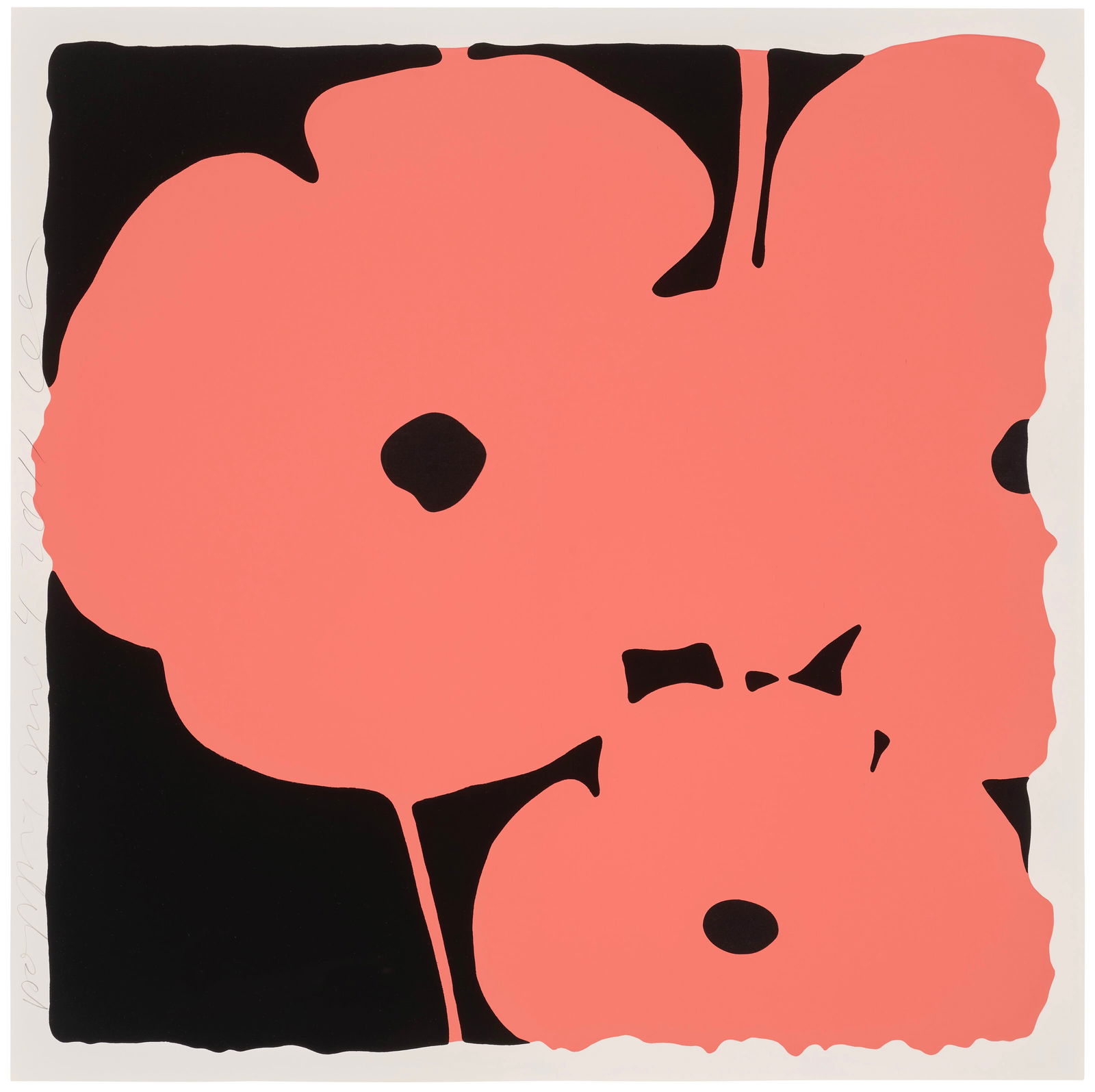 DONALD SULTAN (B. 1951) Poppies, June 4, 2011 (Coral), from Six Poppies (1 of 1)