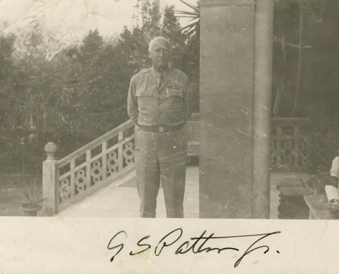 WORLD WAR II - GENERAL GEORGE S. PATTON Photograph of General George S. Patton, SIGNED (1 of 1)