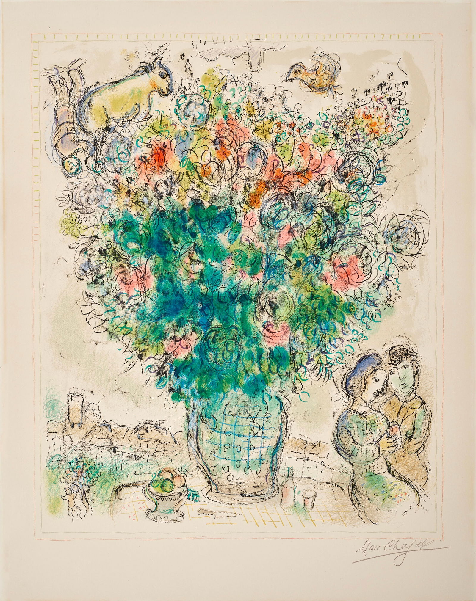 MARC CHAGALL (1887-1985) Bouquet Multicolore Print (1 of 1)