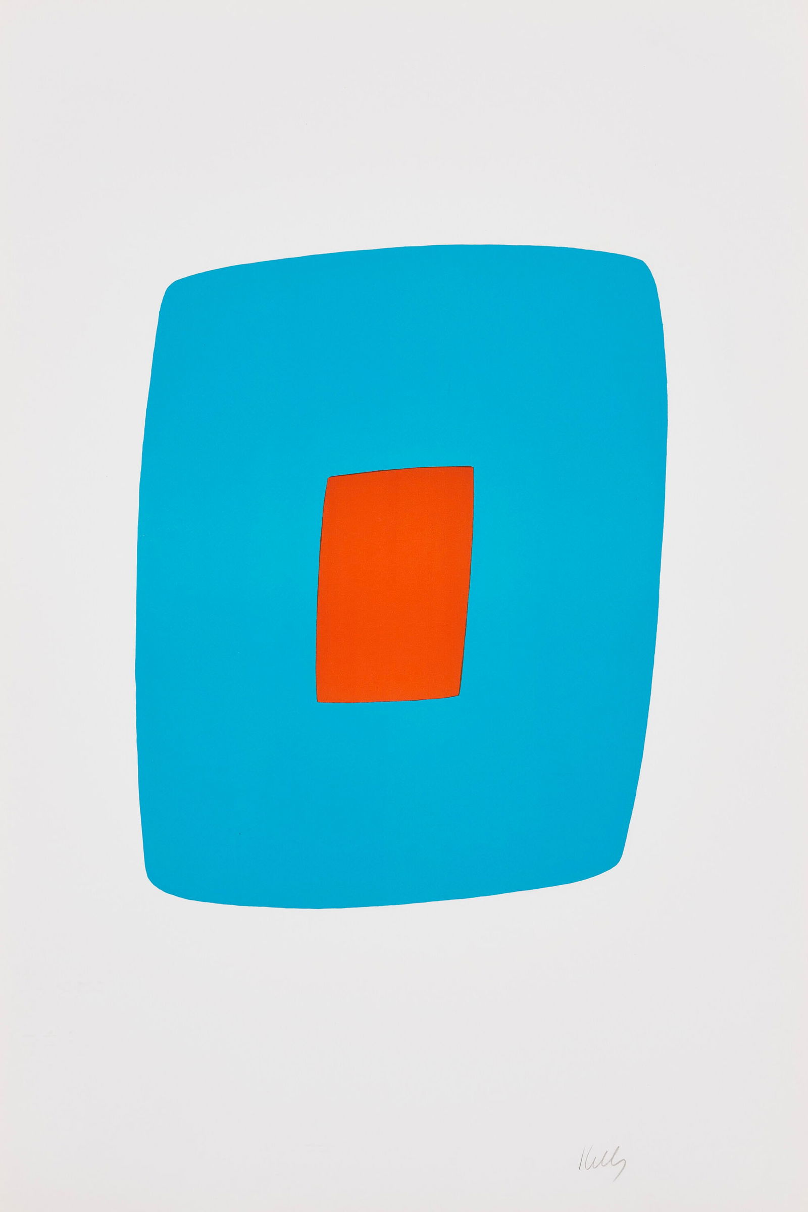 ELLSWORTH KELLY Light Blue with Orange (1 of 1)