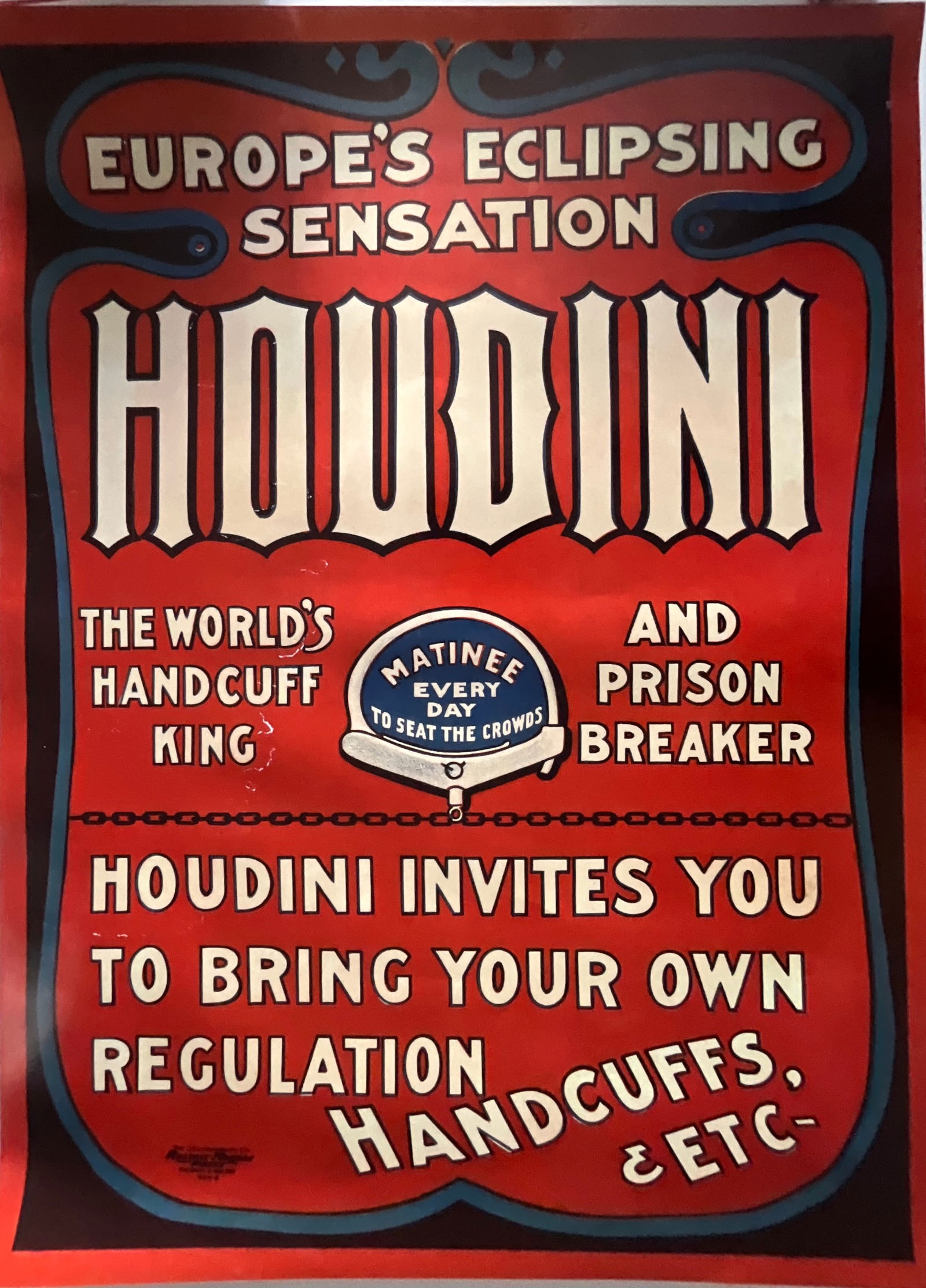 HOUDINI Handcuff King Poster (1 of 1)