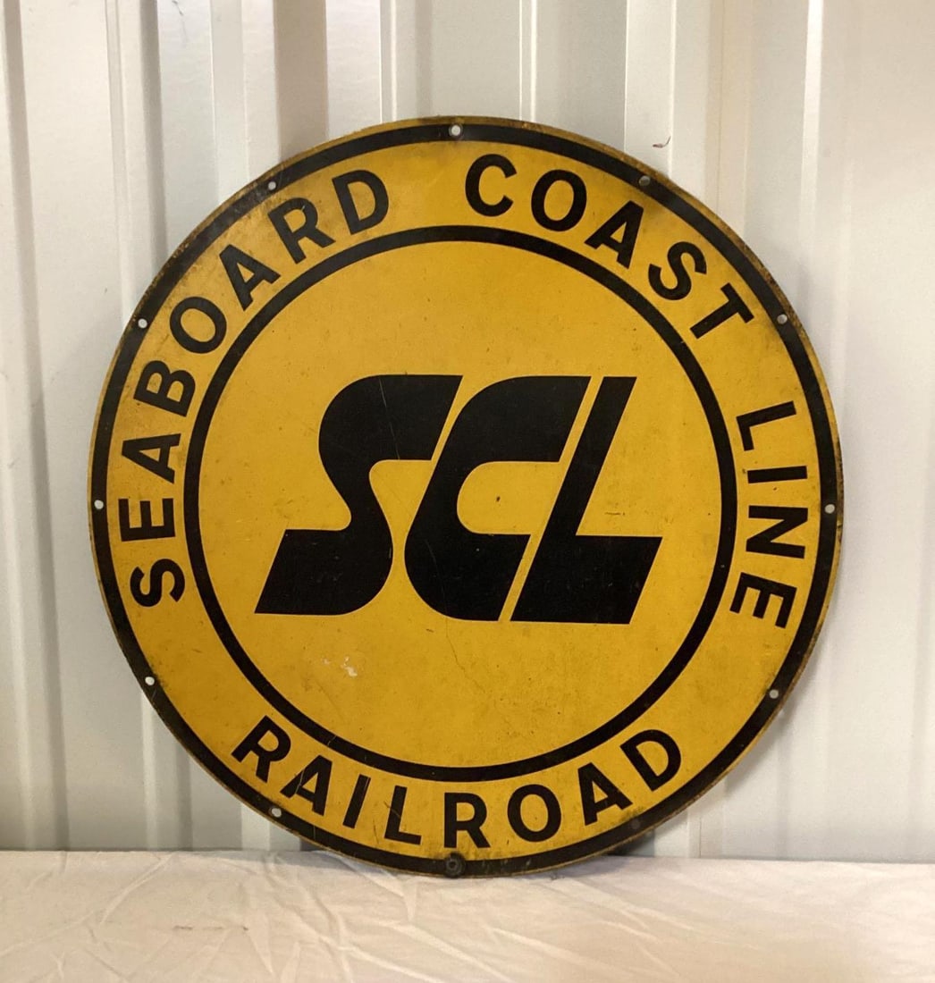 22" Seaboard Coast Line Railroad Sign (1 of 2)