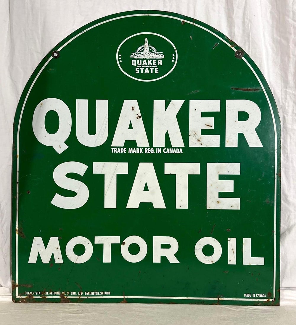Canadian Quaker State Tombstone Sign (1 of 5)