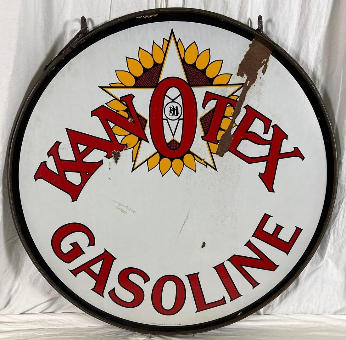 42" Kanotex Double Sided Porcelain Sign (1 of 6)