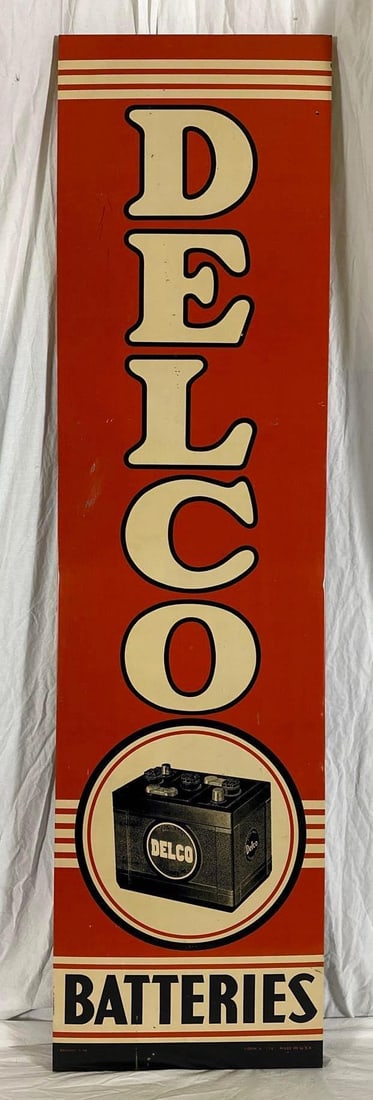 1950 Delco Batteries Vertical Sign (1 of 5)