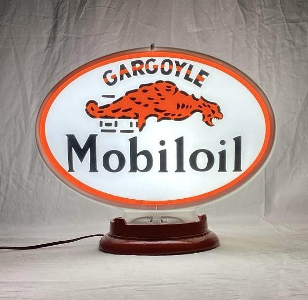Mobil Gargoyle Oval Gas Pump Globe (1 of 4)