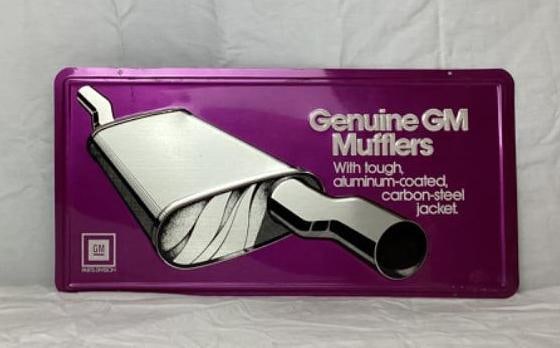 Genuine GM Mufflers Embossed Metal Sign (1 of 2)